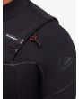 Hombre con Quiksilver Marathon Sessions 4/3mm Chest Zip traje de neopreno negro costuras