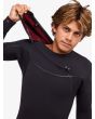Hombre con Quiksilver Marathon Sessions 4/3mm Chest Zip traje de neopreno negro cuello