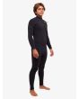 Hombre con Quiksilver Marathon Sessions 4/3mm Chest Zip traje de neopreno negro derecha