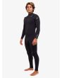 Hombre con Quiksilver Marathon Sessions 4/3mm Chest Zip traje de neopreno negro izquierda