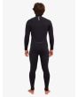 Hombre con Quiksilver Marathon Sessions 4/3mm Chest Zip traje de neopreno negro posterior