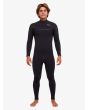 Hombre con Quiksilver Marathon Sessions 4/3mm Chest Zip traje de neopreno negro 