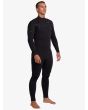 Hombre con traje de surf con cremallera en el pecho Quiksilver Marathon Sessions 5/4/3mm Negro lateral 