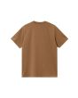 Camiseta de manga corta Carhartt WIP American Script Hamilton Brown para hombre posterior