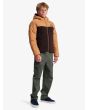 Niño con anorak aislante Quiksilver Scaly Reversible Marrón almendra reverso sherpa corte normal