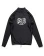 Camiseta técnica de Surf con manga larga Deus Baylands Shield Rash Vest UPF 50 Negra para hombre