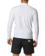 Hombre con Licra Surf de manga larga Deus Ex Machina Baylands Shield Rash Vest UPF 50 Blanca posterior