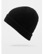 Gorro de punto Volcom Full Stone negro posterior