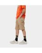 Hombre con bermudas Carhartt WIP Ruck Single Short marrones lateral