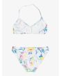 Conjunto de top y braguita de bikini Roxy Good Romance blanco floral para chica 8 a 16 años posterior