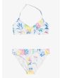 Conjunto de top y braguita de bikini Roxy Good Romance blanco floral para chica 8 a 16 años