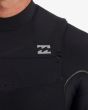 Billabong Furnace Natural 3/2mm negro traje surf hombre cremallera pecho