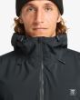 Cazadora impermeable Billabong Rainstorm 10K Shell Jacket Negra para hombre cremallera