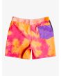 Bañador Boardshort Quiksilver Surfsilk Acid Boy rosa tie dye para niños de 8 a 16 años posterior