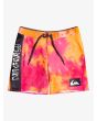 Bañador Boardshort Quiksilver Surfsilk Acid Boy rosa tie dye para niños de 8 a 16 años