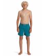 Niño con bañador Quiksilver Everyday Solid Volley 14'' Azul Colonial pierna recta