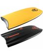 Tabla de Bodyboard NMD Ben Player AlphaFlex PFST K19 PP Quad Concave Amarillo-Negro top y bottom