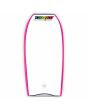 Bodyboard Turbo IV PP Rojo/Blanco - Vista trasera con slick blanco Surlyn y borde rosa