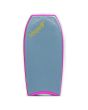 Tabla de Bodyboard Turbo V PP Azul Cielo/Blanco con deck azul y bordes rosa fucsia