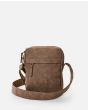 Bolso de hombro Rip Curl Classic Leazard No Idea Pouch marrón para hombre