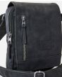 Bolso bandolera Rip Curl Leazard Pouch negro para hombre cremallera