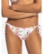 Mujer con Braguita de Bikini con lazadas laterales Roxy Printed Beach Classics color blanco tropical