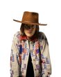 Mujer con Sombrero Brixton Marlow Rancher Hat Coffee frontal