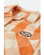 Sobrecamisa Brixton Utopia Tangerine Gingham para mujer parche logo