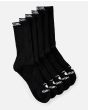 Pack 5 Pares Calcetines deportivos Rip Curl Brand Negros para hombre