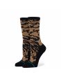 Calcetines Stance Animalistic Crew Sock Negro-Marrón estampado animal