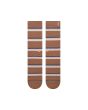 Calcetines Stance Strata marrones con rayas Unisex frontal