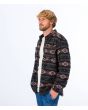 Hombre con Camisa polar de manga larga Hurley Santa Cruz Windchill negra lateral