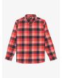 Camisa de manga larga Quiksilver Motherfly Plaid Flannel Mineral Red Motherfly Check para hombre