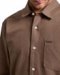 Hombre con Camisa de manga larga Volcom Veeco Oxford marrón piedra botones