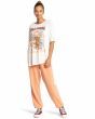 Mujer con camiseta de manga corta Billabong Midnight Sun blanca largo