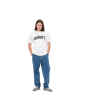 Hombre con Camiseta de manga corta Carhartt WIP University T-Shirt Blanca con logo negro ajuste regular