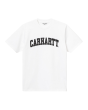 Camiseta de manga corta Carhartt WIP S/S University T-Shirt Blanco-Negro para hombre