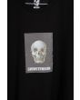 Camiseta de manga corta Christenson Cigar Box Skull negra para hombre logo