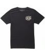 Camiseta de Manga Corta Deus Ex Machina Biarritz Address negra para Hombre frontal