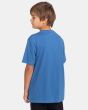 Niño con Camiseta de manga corta con bolsillo Element Basic Label azul posterior