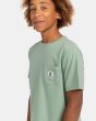 Niño con camiseta de manga corta con bolsillo Element Basic Label verde pocket