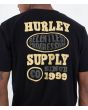 Hombre con camiseta de manga corta Hurley Encore Negra estampado espalda