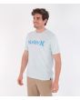Hombre con camiseta de manga corta Hurley Everyday Washed One and Only Solid azul izquierda