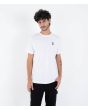Hombre con camiseta de manga corta Hurley Nazare Lithse Blanca frontal