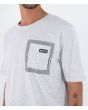 Hombre con Camiseta de manga corta con bolsillo Hurley Psycho Blanco Jaspeado Pocket