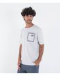 Hombre con Camiseta de manga corta con bolsillo Hurley Psycho Blanco Jaspeado lateral