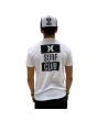 Hombre con camiseta de manga corta Hurley Surf Club blanca posterior