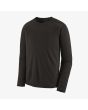 Camiseta interior térmica de manga larga Patagonia M's Capilene Midweight Crew Negra para hombre