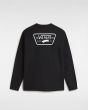 Camiseta de manga larga Vans Full Patch Back Negro-Blanco para hombre posterior