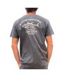Hombre con Camiseta de manga corta Mission Basic Logo Atún Pontevedra en color gris oscuro lavado Unisex 